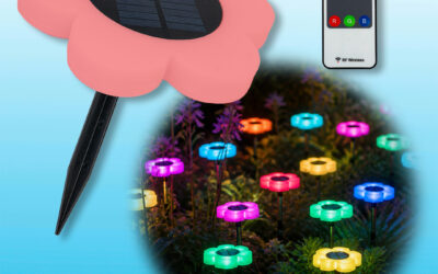Kwiat solarny LED RGB SL017S