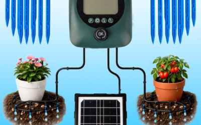 Solarny system nawadniający dwie pompy IC019 30 kroplowników