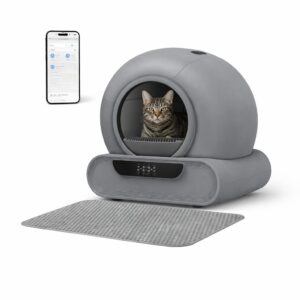 Kuweta automatyczna samoczyszcząca dla kota OZON WiFi TI+2 SZARA PETINES