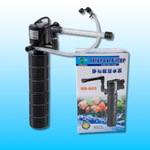 FILTR WEWNĘTRZNY AKWARIOWY RS 605 z deszczownicą czarny 6W 450 L/H
